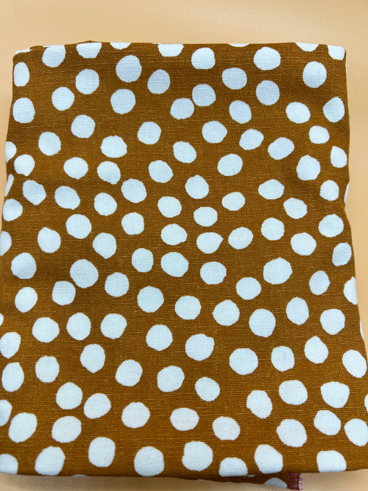 mustard with white dots
